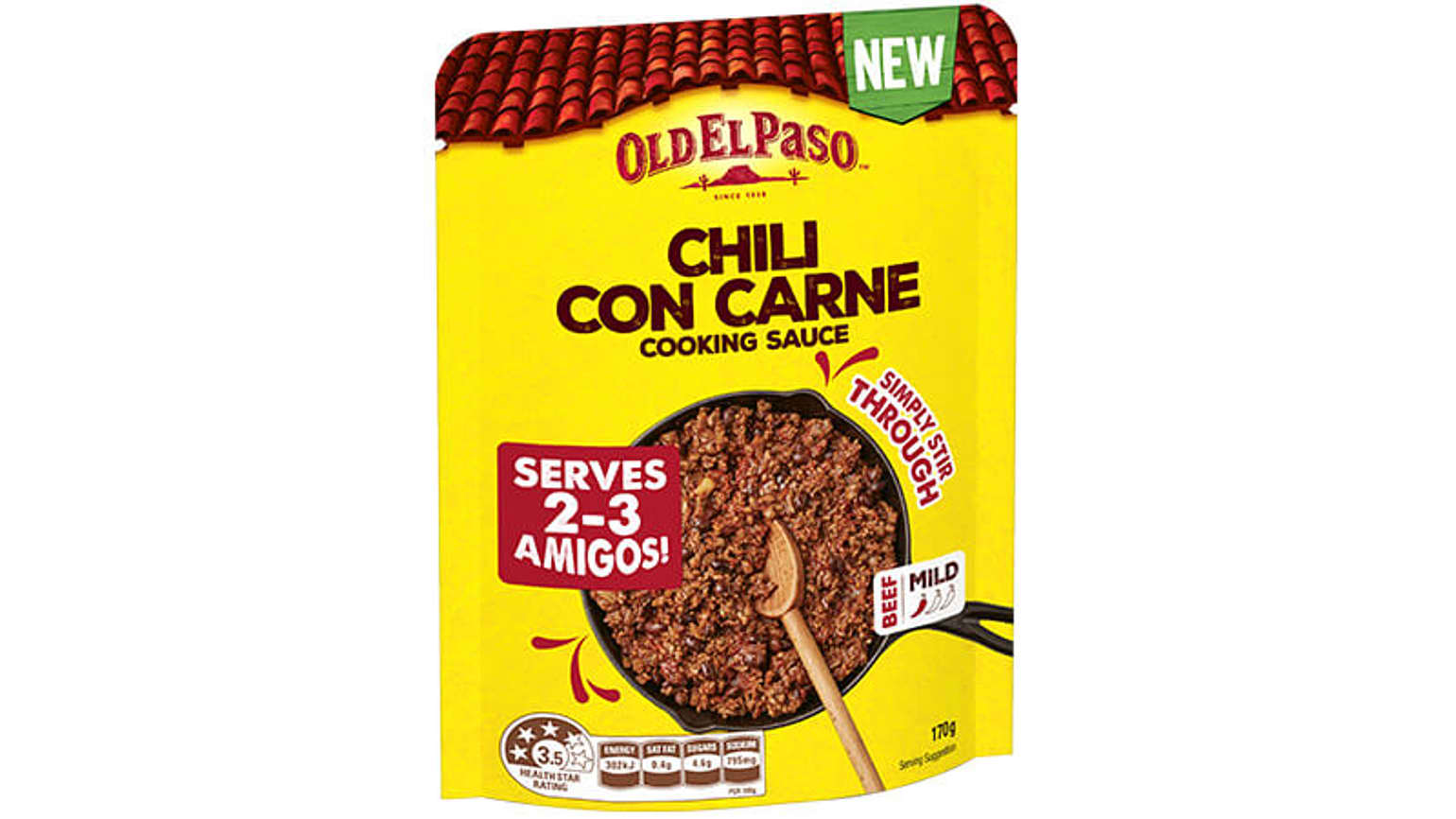 package of chili con carne cooking sauce
